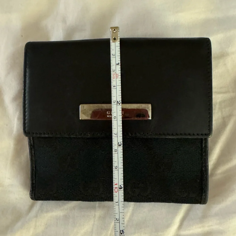 Authentic Gucci GG logo canvas Black leather Wallet - Picture 14 of 15